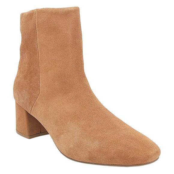 Aqua College Women Echo WP Block Heel Ankle Booties Size US 9M Tan Suede - Picture 1 of 5